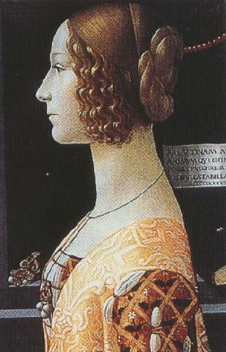 Sandro Botticelli Domenico Ghirlandaio,Portrait of Giovanna Tornabuoni (mk36) France oil painting art